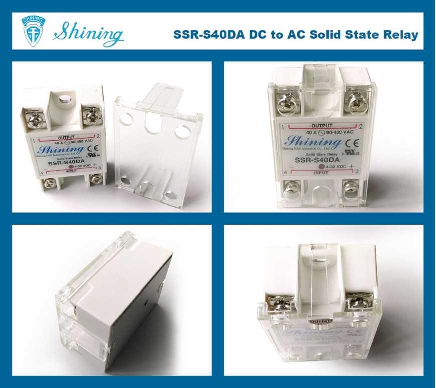 SSR-S40DA DC naar AC 40A 280VAC eenfase Solid State Relais