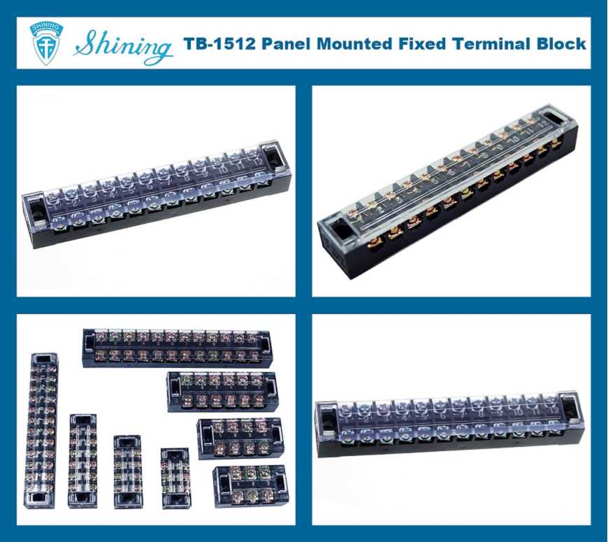 TB-1512 Panelmontierter fester Barrieren-Klemmenblock 15A 12-polig