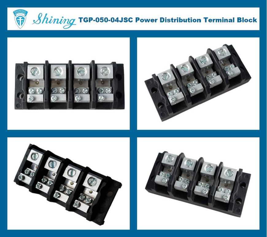 TGP-050-04JSC 600V 50A 4 Pin Power Distribution Terminal Block