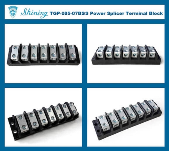 TGP-085-07BSS 600V 85A 7 Way Power Splicer Terminal Block