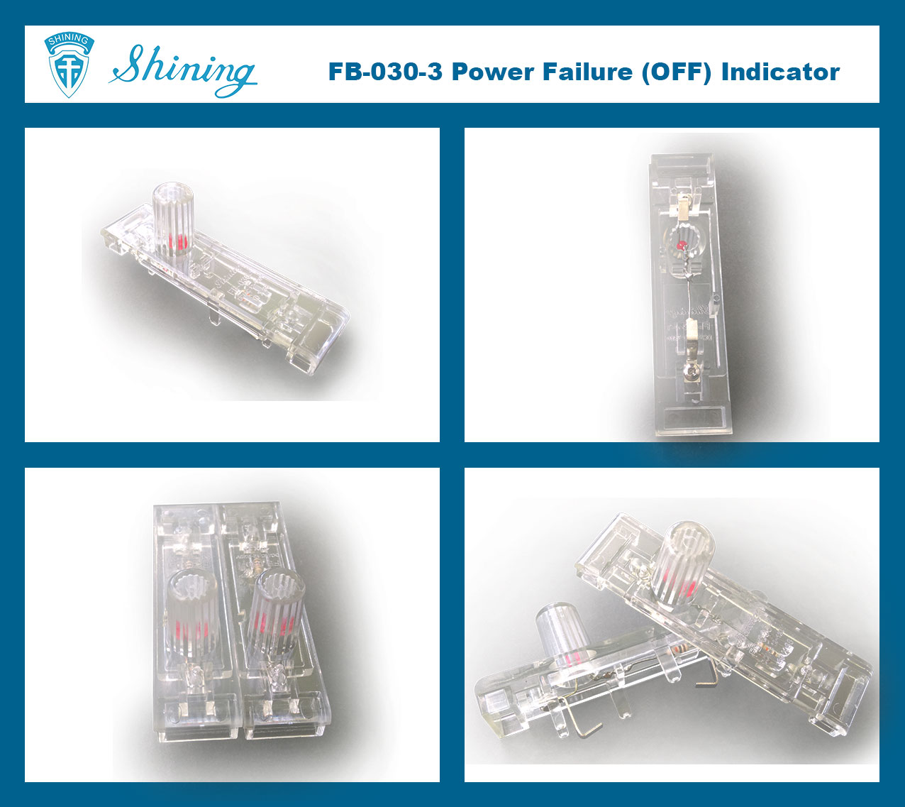 FB-030-3 600V AC Индикатор за неуспех на захранването със защитен предпазител
