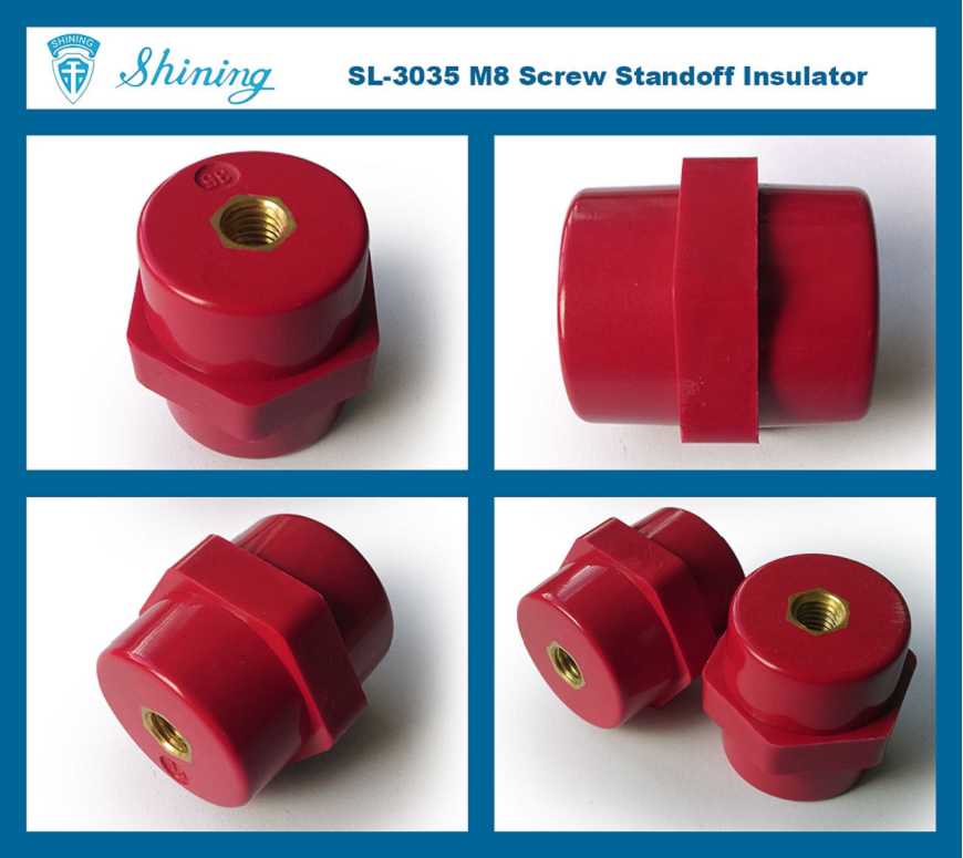 SL-3035 6.6KV M8 Sekrup Isolator Tegangan Rendah