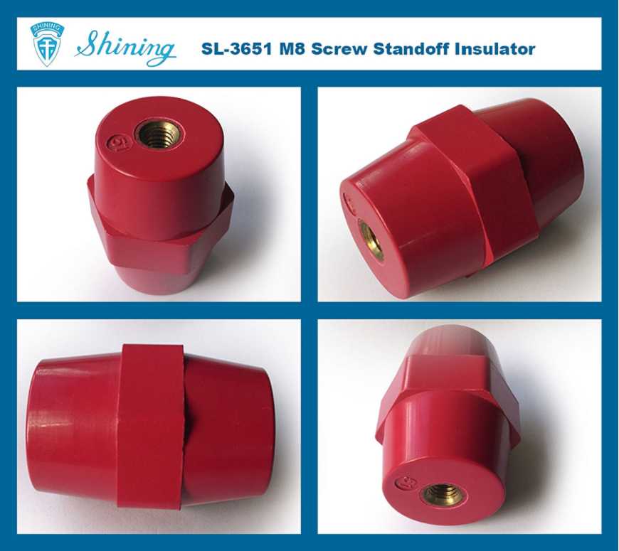SL-3651 6.6KV M8 Sekrup Insulator Tegangan Rendah
