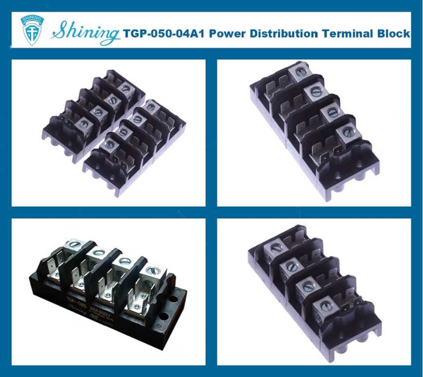 TGP-050-04A1 600V 50A 4-poliger elektrischer Stromanschlussblock