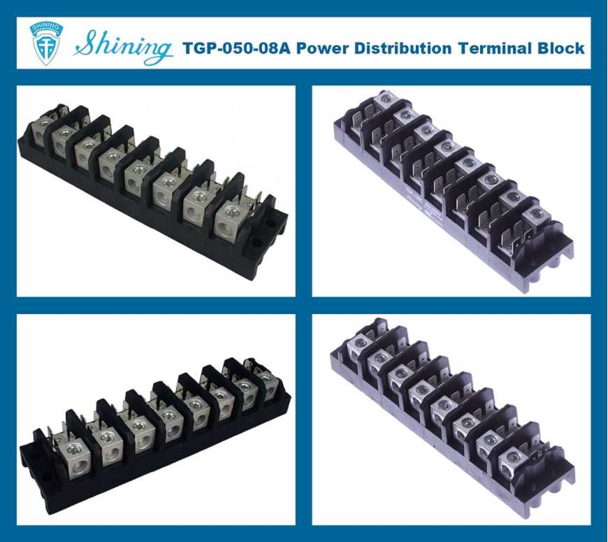 TGP-050-08A 600V 50A 8-polig elektrisk kraftterminalblock