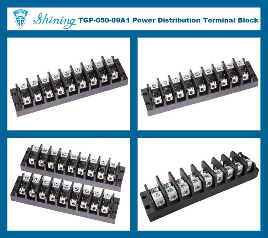 TGP-050-09A1 600V 50A 9-poliger elektrischer Stromanschlussblock