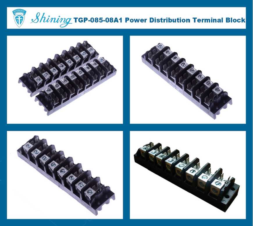 Bloque de terminales de alimentación eléctrica de 600V 85A 8 polos TGP-085-08A1