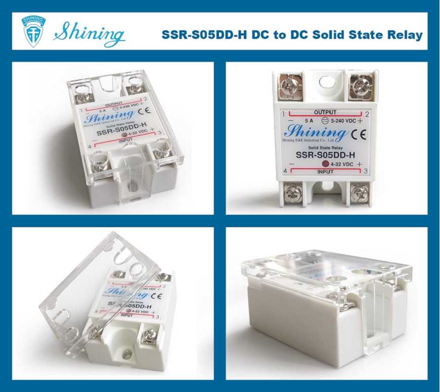 एसएसआर-एस05डीडी-एच डीसी से डीसी 5ए 120वीडीसी एकल चरण सॉलिड स्टेट रिले