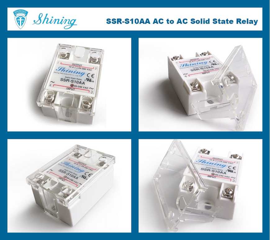 SSR-S10AA AC to AC 10A 280VAC Single Phase Solid State Relay