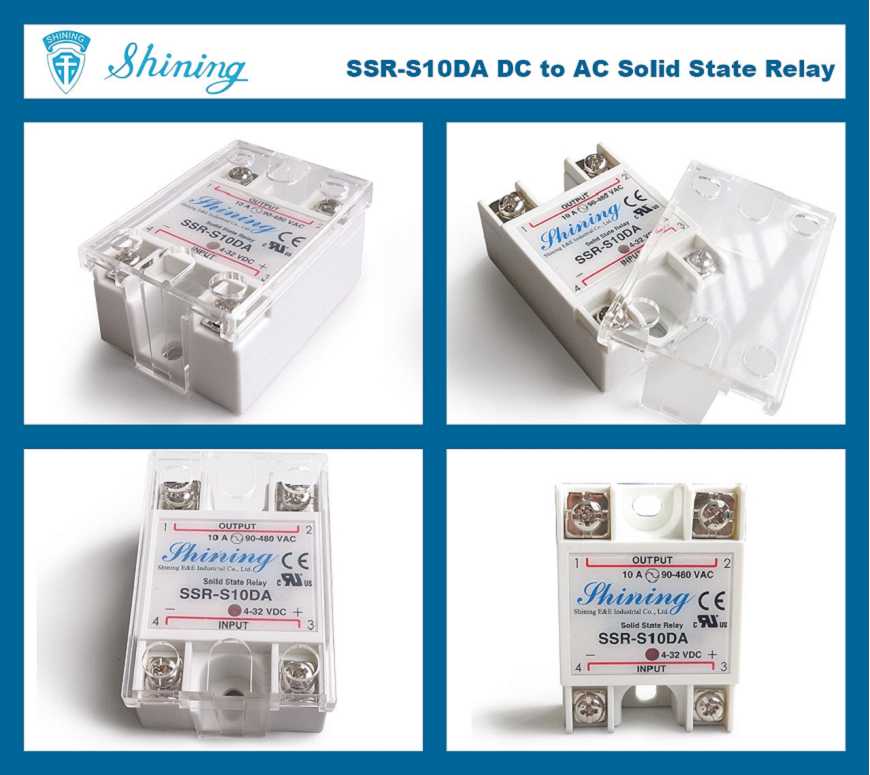 SSR-S10DA DC to AC 10A 280VAC Single Phase Solid State Relay