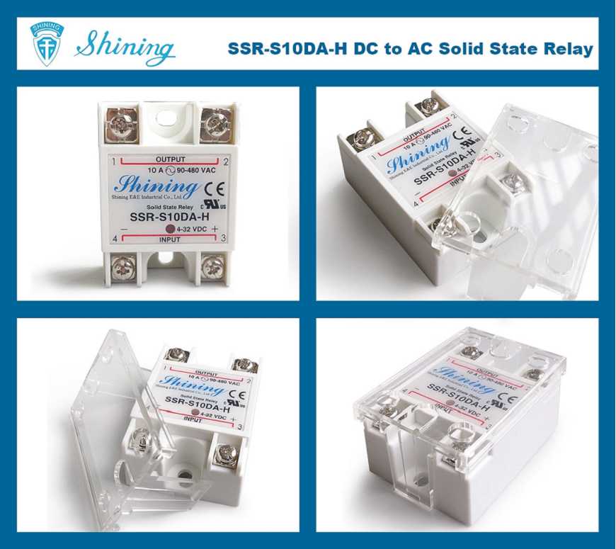 SSR-S10DA-H DC to AC 10A 480VAC Single Phase Solid State Relay