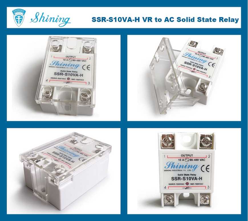 SSR-S10VA-H VR till AC 10A 480VAC Enfasig Solid State Relä