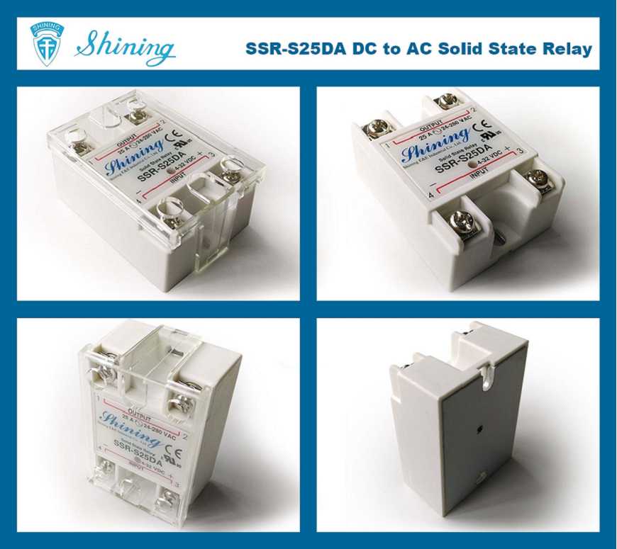 SSR-S25DA DC to AC 25A 280VAC Single Phase Solid State Relay