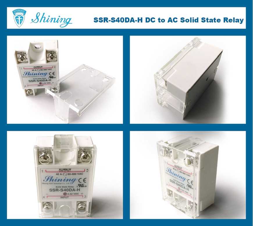 SSR-S40DA-H Relé de Estado Sólido Monofásico de 40A 480VAC DC para AC