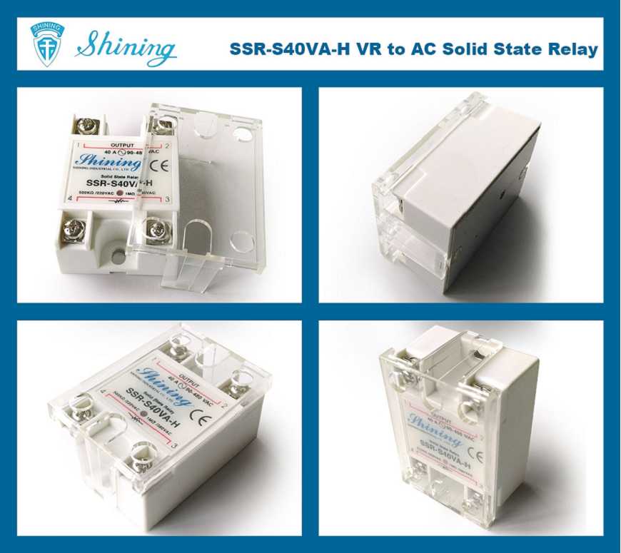 SSR-S40VA-H VR til AC 40A 480VAC Enkeltfaset Solid State Relæ