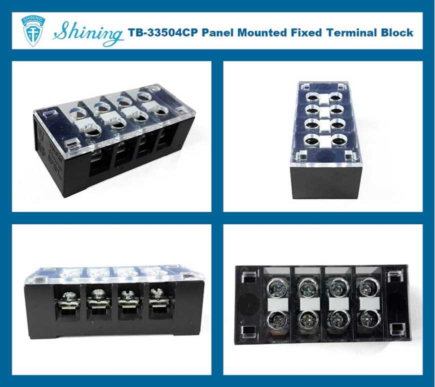 TB-33504CP Rögzített típusú 300V 35A 4 pozíciós akadálymentesítő csatlakozó sáv