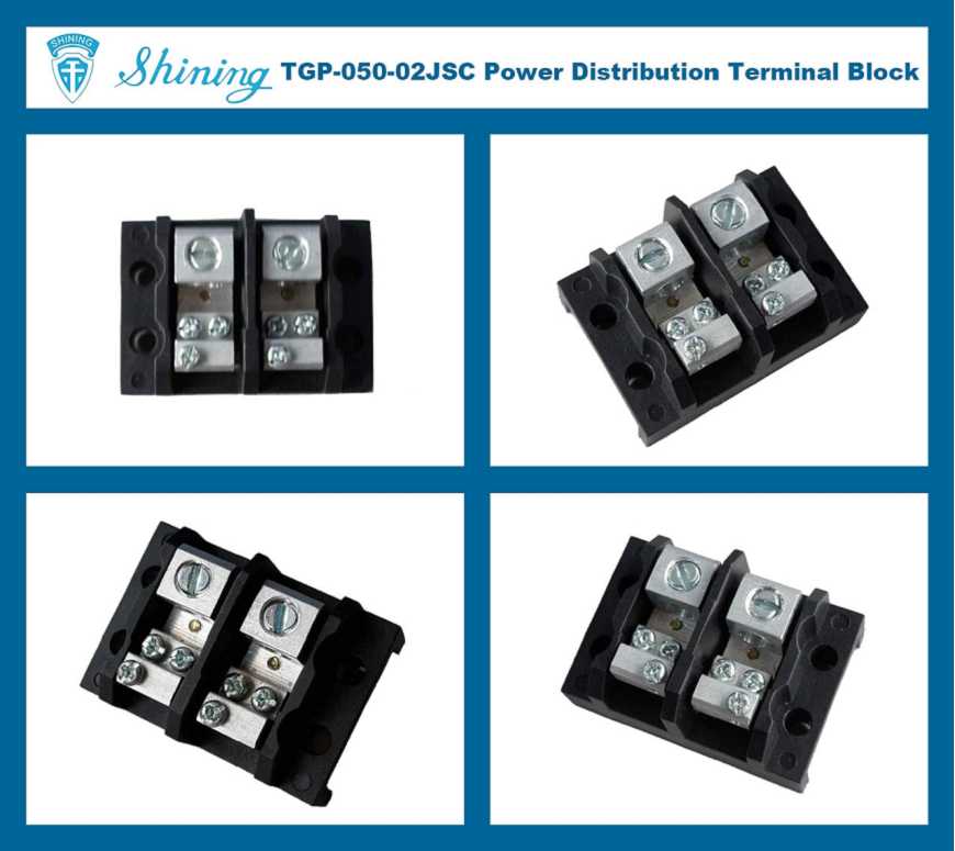 TGP-050-02JHC 600V 50A 2 Pin Power Distribution Terminal Block