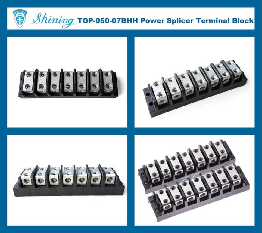 TGP-050-07BHH 600V 50A 7 Weg Power Splicer Aansluitblok