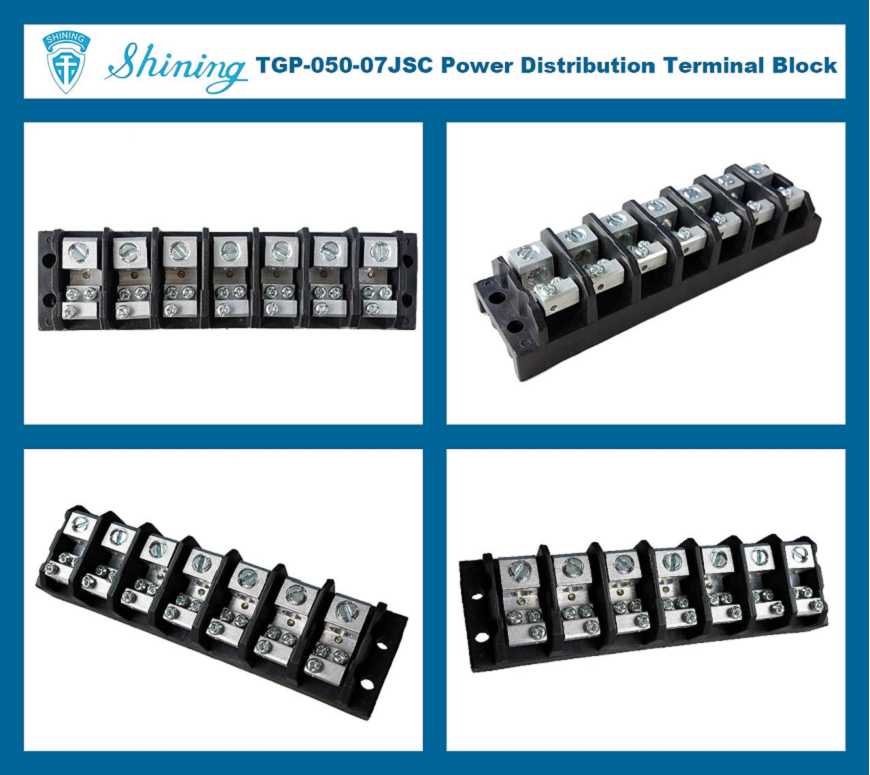 TGP-050-07JSC 600V 50A 7-pins stroomverdelingsklemmenblok