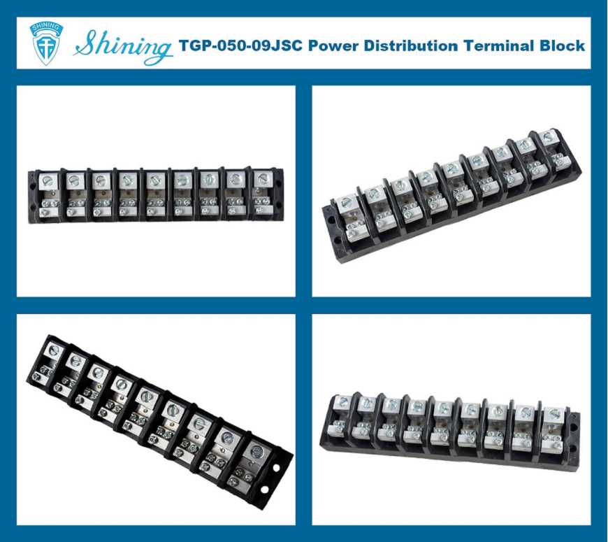 TGP-050-09JSC 600V 50A 9 Pin Power Distribution Terminal Block