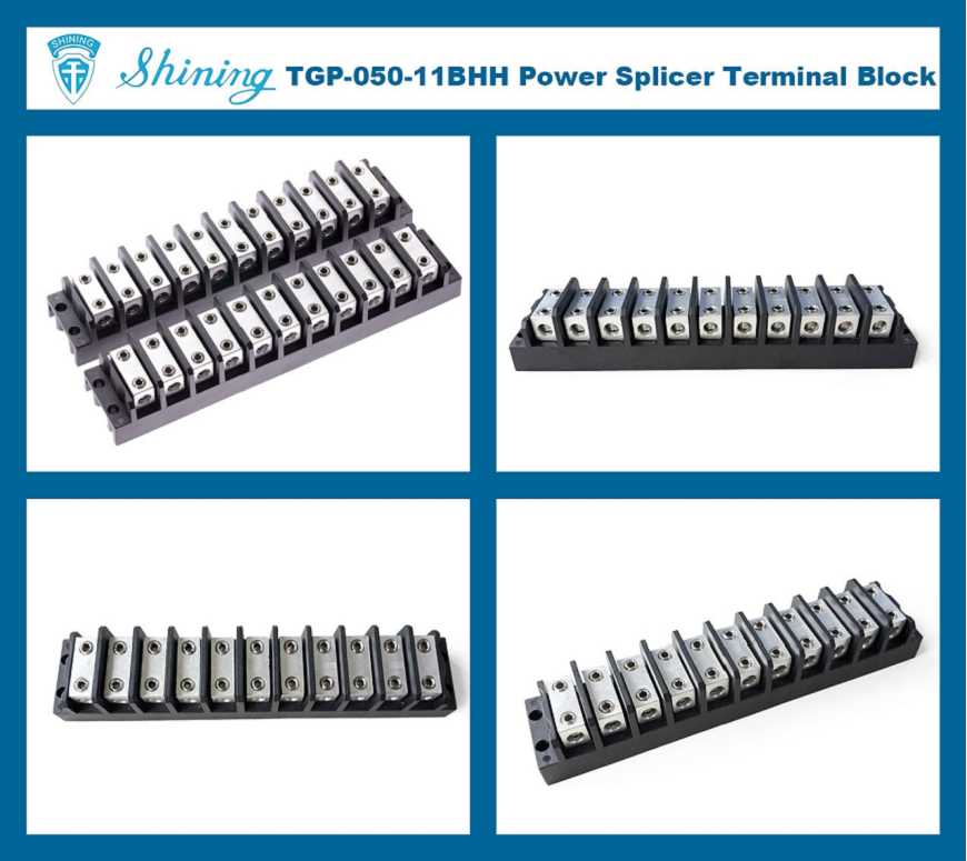 TGP-050-11BHH 600V 50A 11 Way Power Splicer Terminal Block