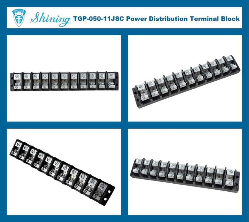 TGP-050-11JSC 600V 50A 11 Pin Power Distribution Terminal Block