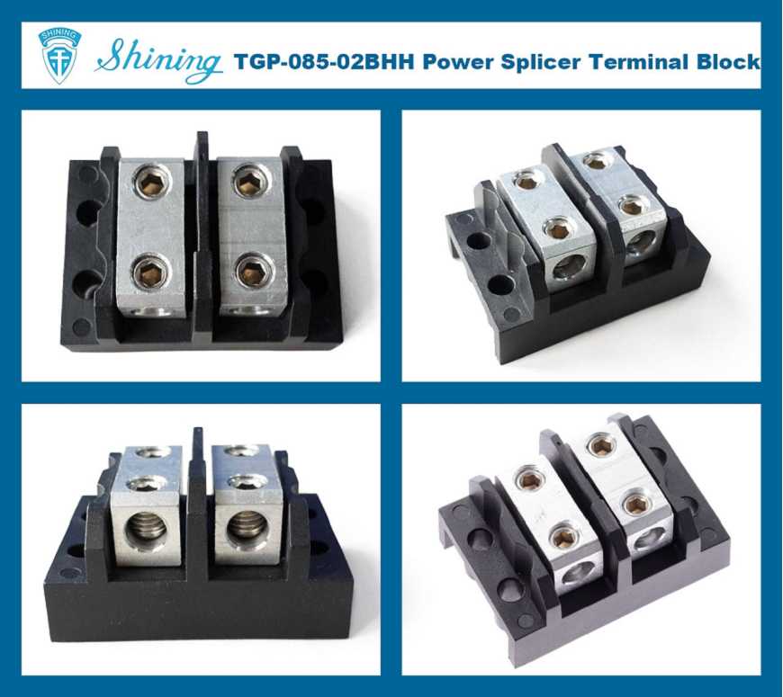 TGP-085-02BHH 600V 85A 2 Way Power Splicer Terminal Block