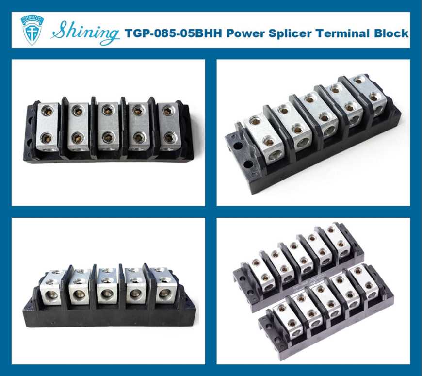 TGP-085-05BHH 600V 85A 5 Way Power Splicer Terminal Block
