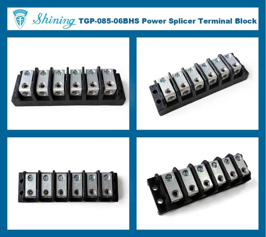 TGP-085-06BHS 600V 85A 6 Vejs Power Splicer Terminal Blok